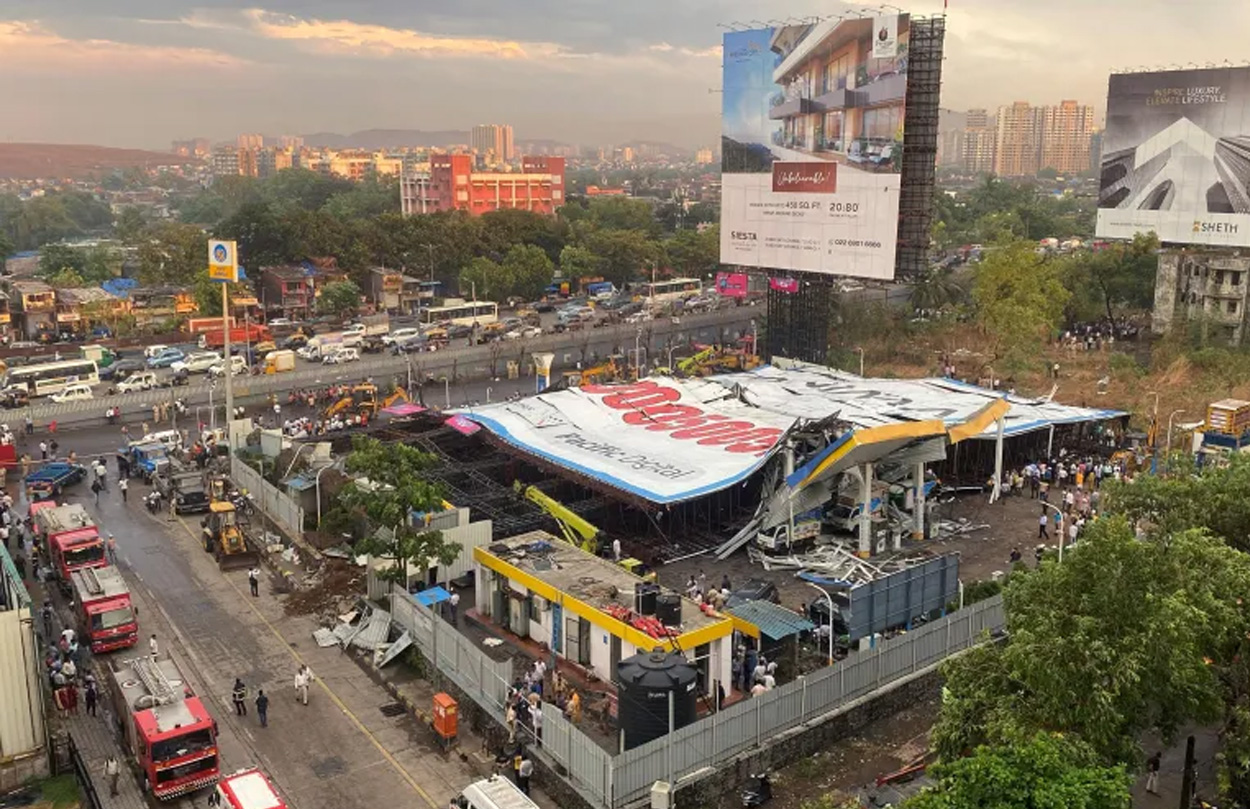 14 Dead in Mumbai Billboard Collapse